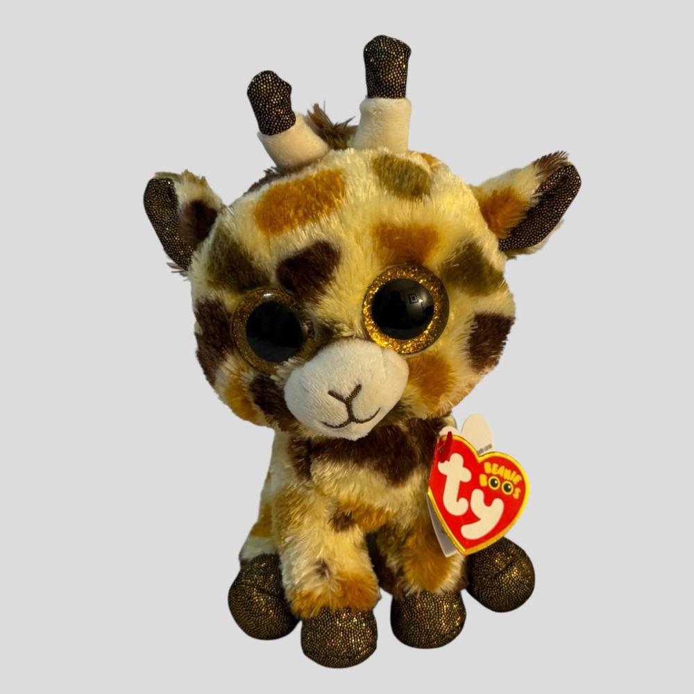 TY Beanie Boos 2022 Stilts Golden Brown Giraffe Plush Toy Collectible 6” Tall